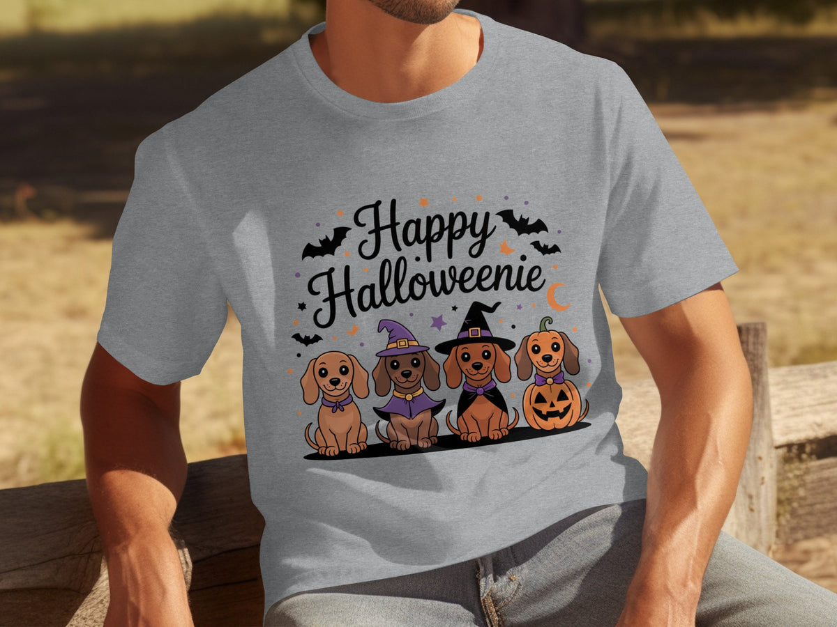Happy Halloweenie Dachshund Halloween Graphic Tee
