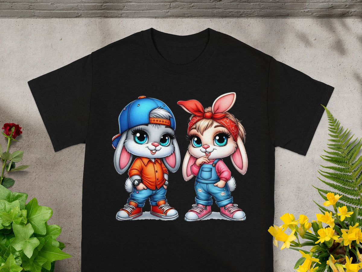 Baby Bugs and Babs Playful Street Style Bunny Duo T-Shirt