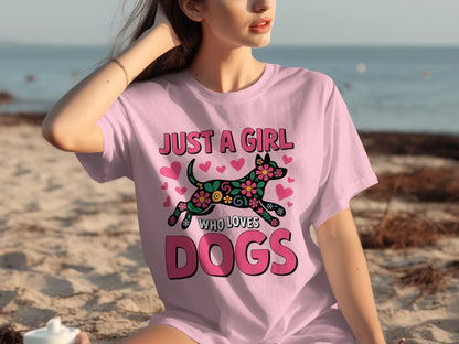Just A Girl Who Loves Dogs Graphic Tee