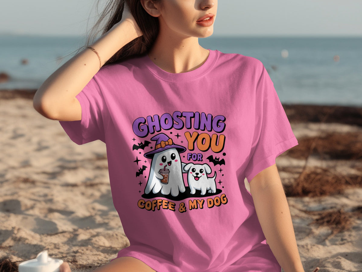 Ghosting You For Coffee and My Dog Halloween T-shirt