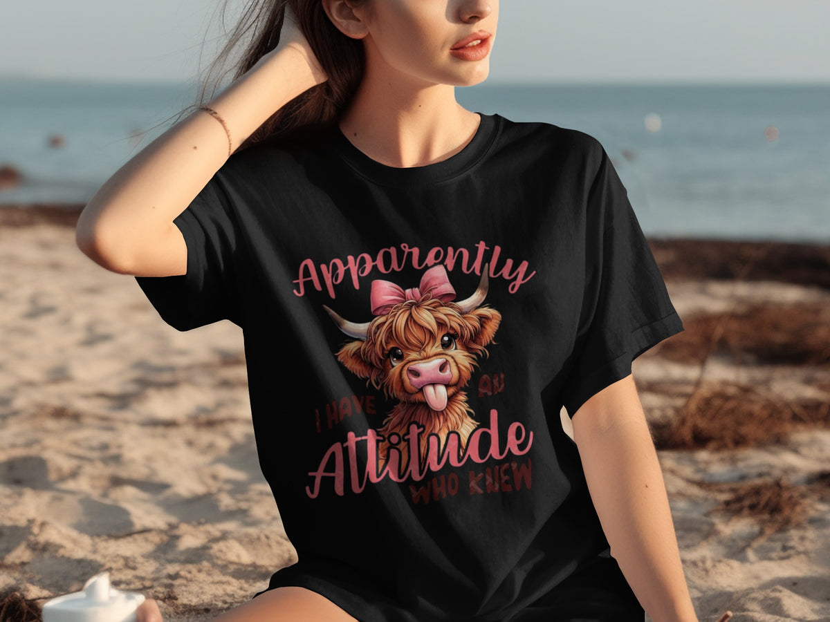 Apparently I Have An Attitude Funny Graphic Tee