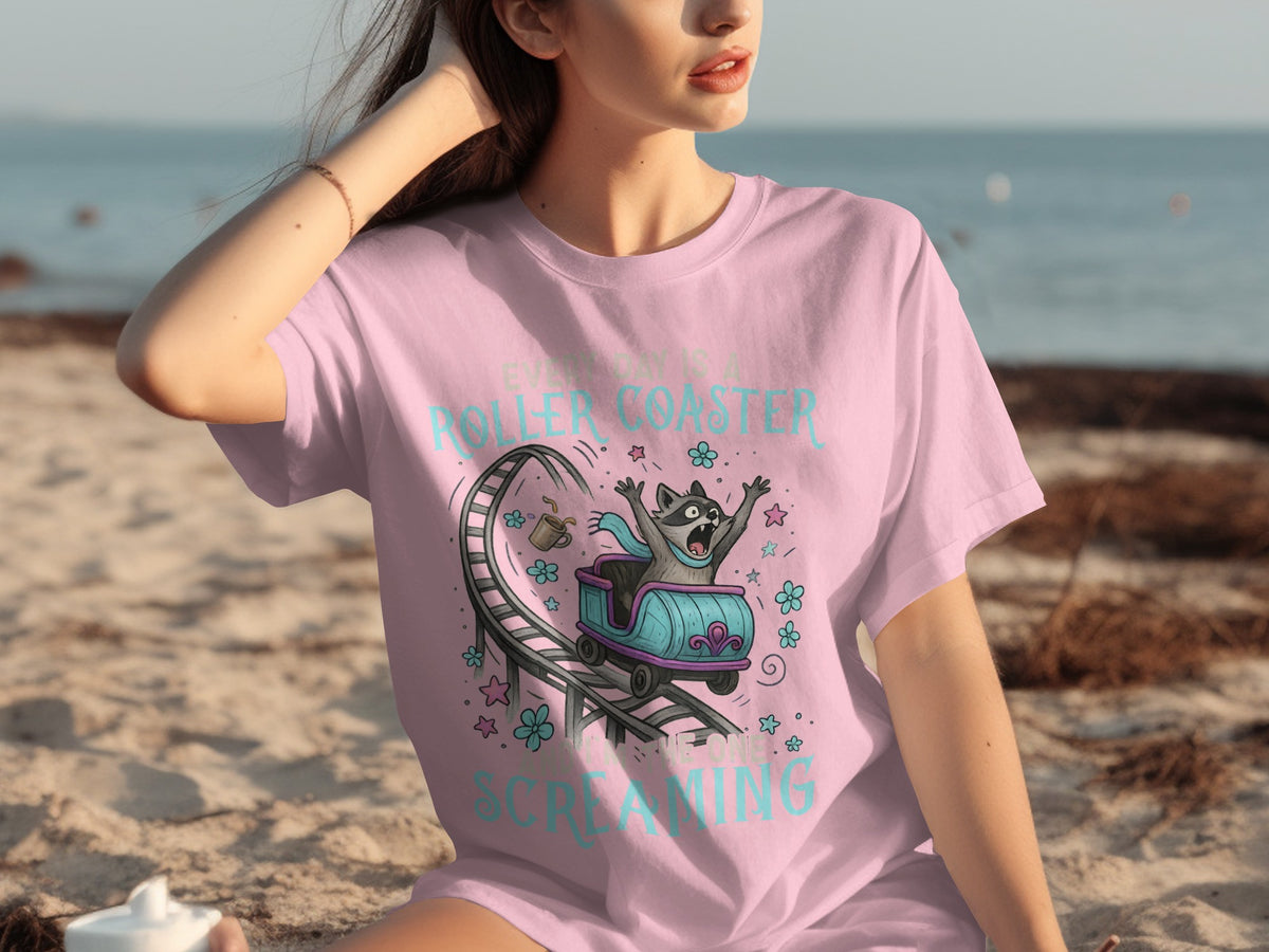 Every Day is a Roller Coaster Screaming T-Shirt