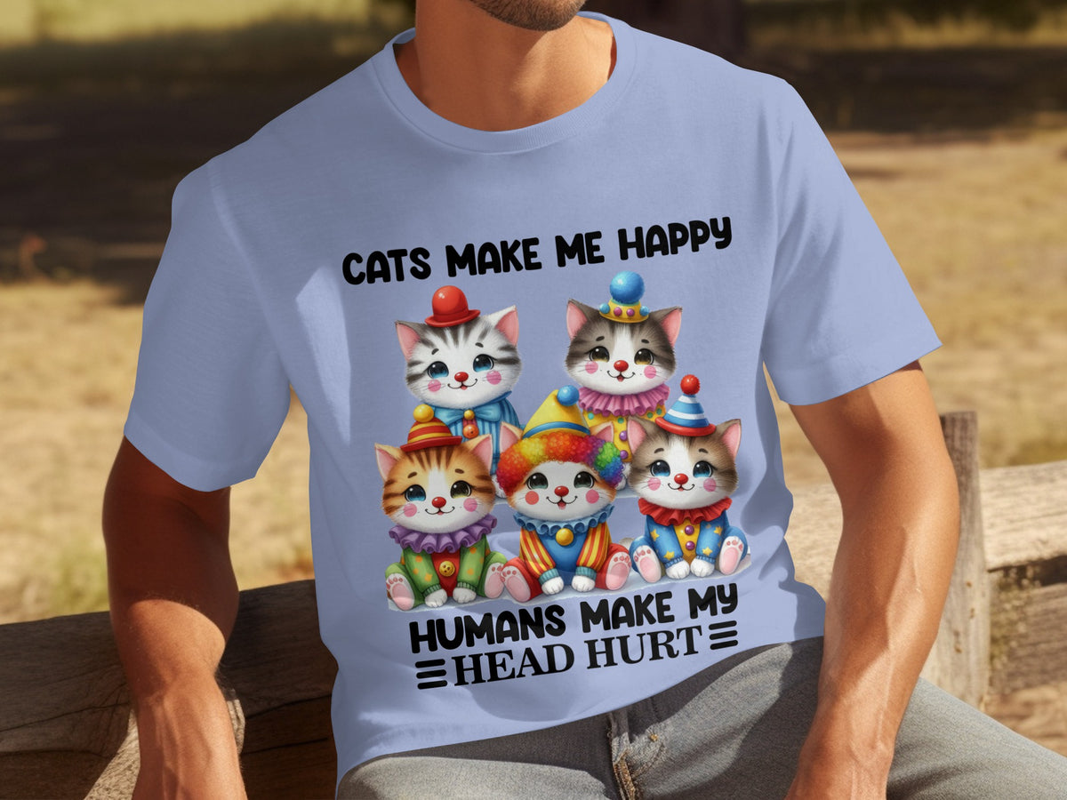 Cats Make Me Happy Humans Make My Head Hurt T-shirt
