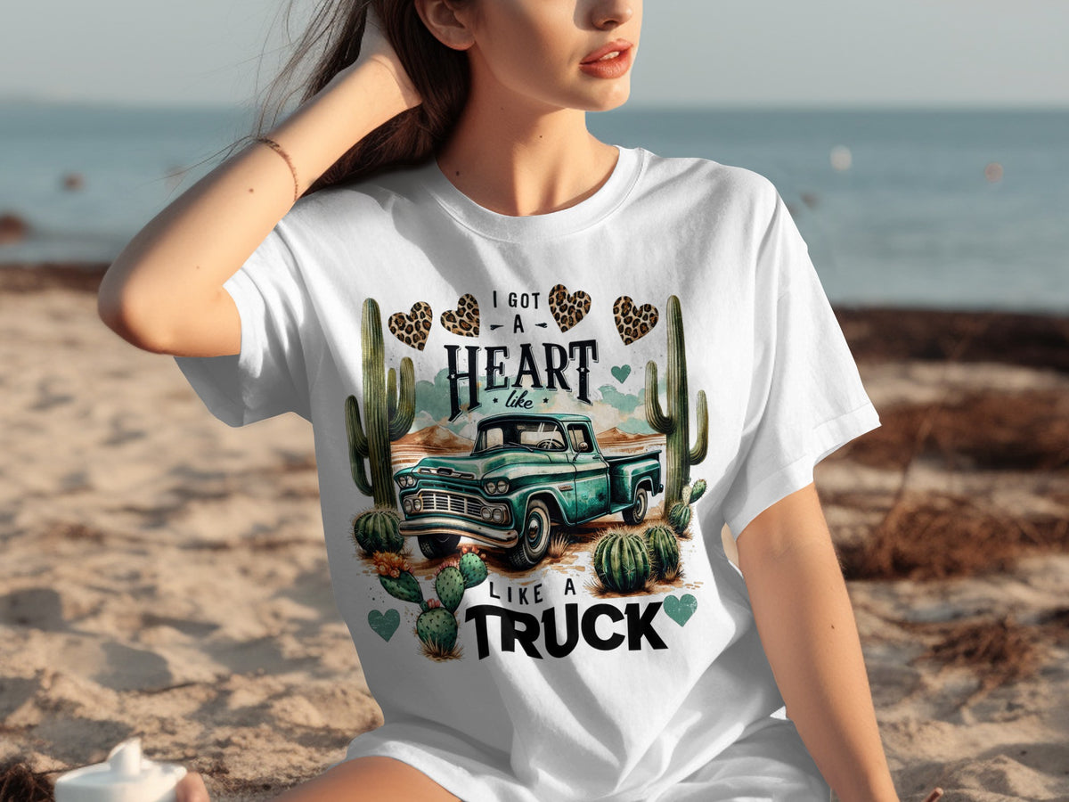 I Got A Heart Like A Truck Graphic Tee Shirt
