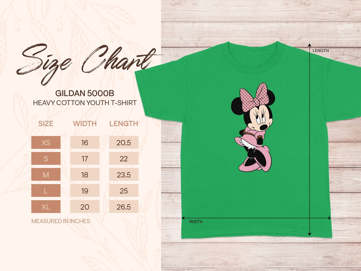 Green Minnie Mouse GILDAN 5000B Youth T-Shirt product type