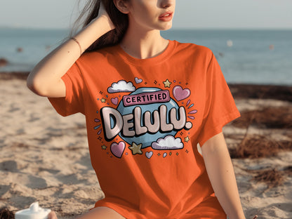 Certified Delulu Graphic Design Printed T-Shirt
