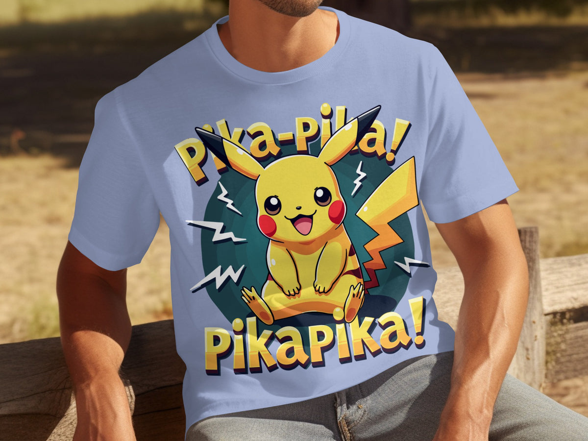 Pika-Pika Pikachu Fun Graphic T-Shirt PikaPika Design