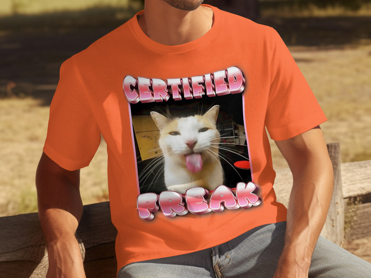 Funny Certified Freak Cat Meme T-shirt Product