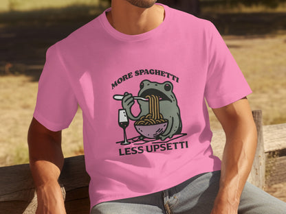 More Spaghetti Less Upsetti Frog Graphic T-shirt