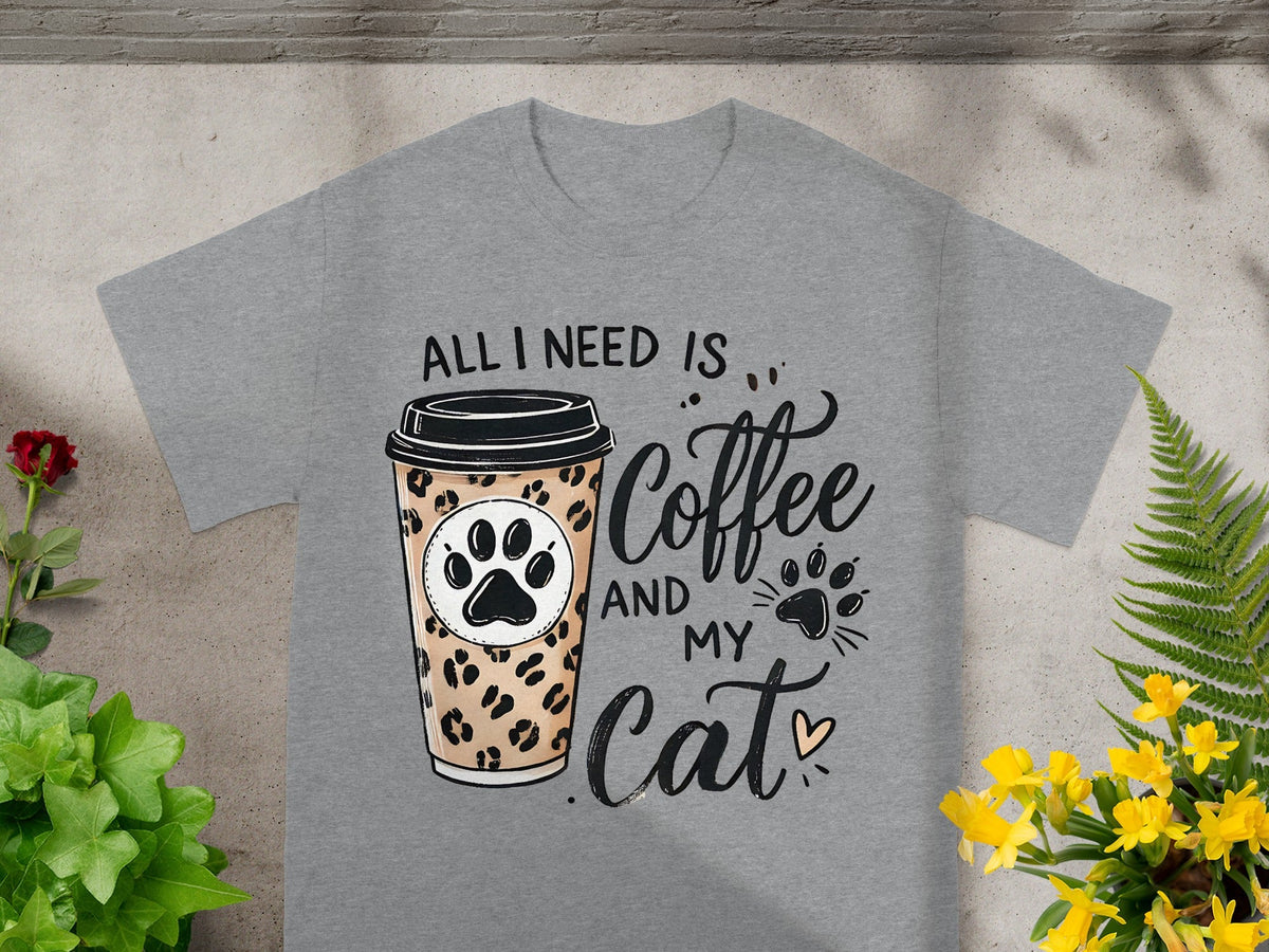 All I Need Is Coffee and My Cat Graphic T-Shirt