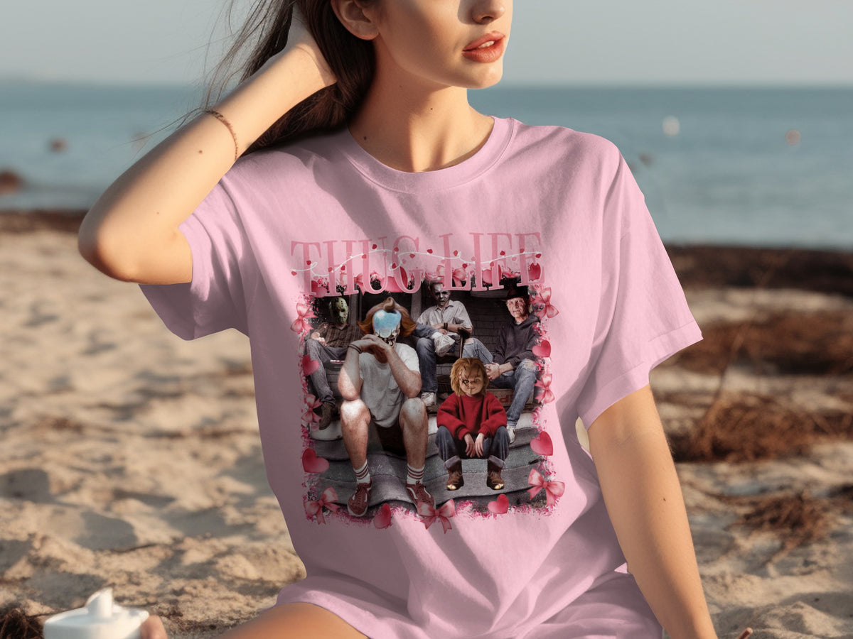 Thug Life Graphic Design T-Shirt with Unique Art