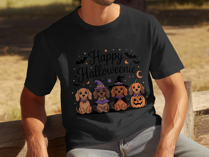 Happy Halloweenie Cute Dachshunds Halloween T-Shirt