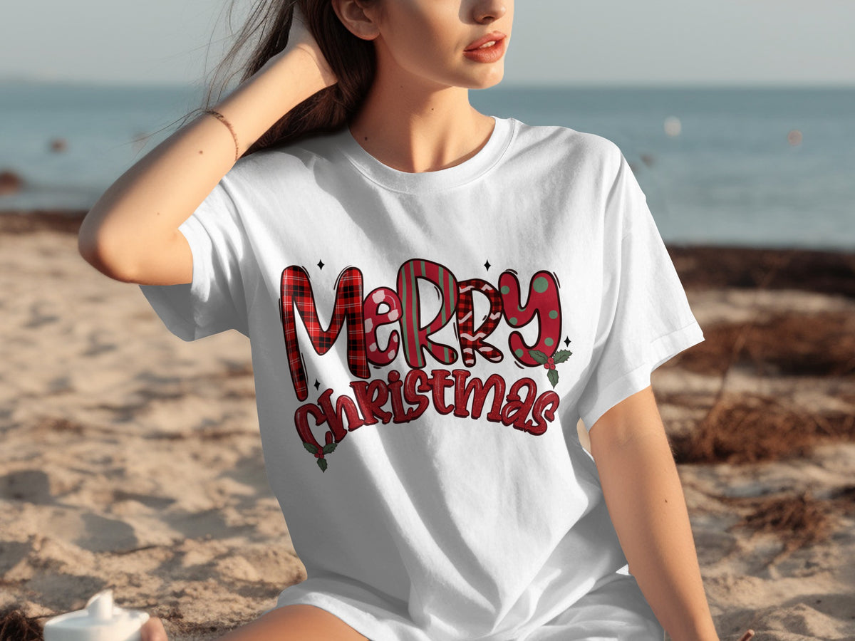 Merry Christmas Holiday Themed Graphic Tee Product