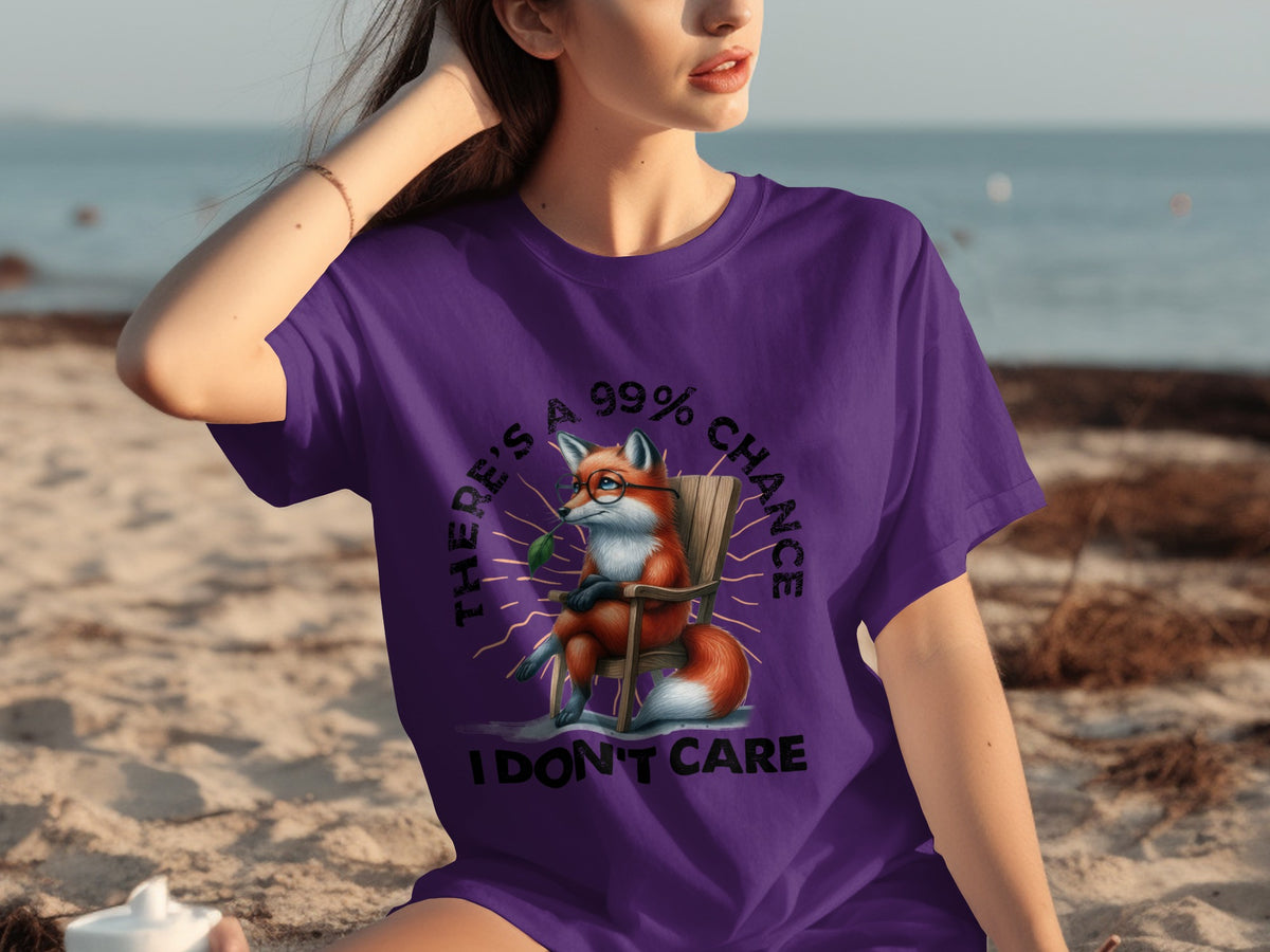There's a 99% Chance I Don't Care Fox T-Shirt