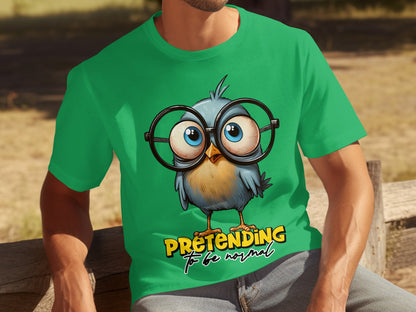 Pretending to Be Normal Funny Owl T-Shirt