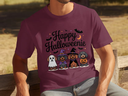 Happy Halloweenie Dachshund Dog Halloween T-shirt