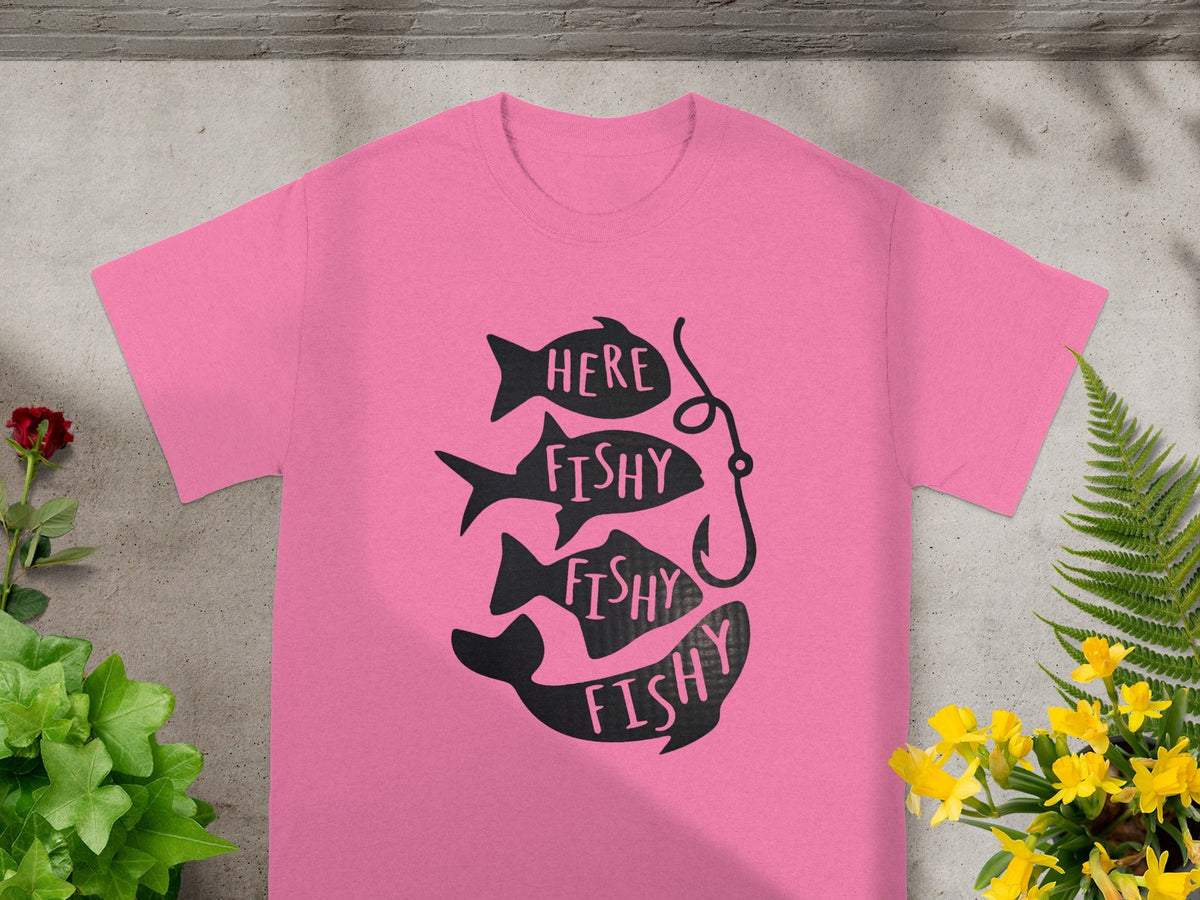 Here Fishy Fishy Fishy T-Shirt with Fish Hook Design