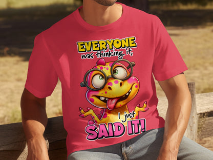 Funny Cartoon Lizard Says What Everyone Was Thinking Shirt