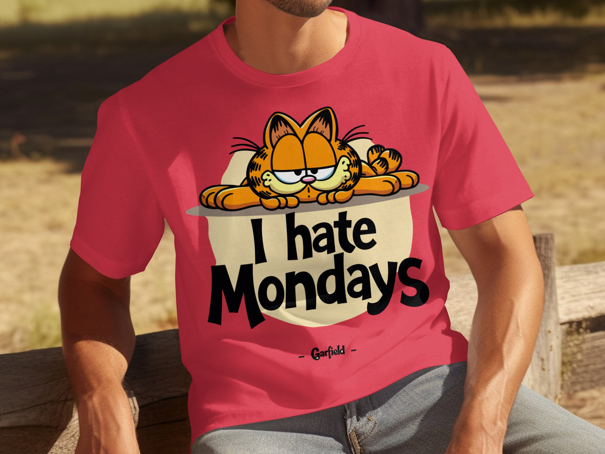 I Hate Mondays Garfield Cat Funny Graphic Tee