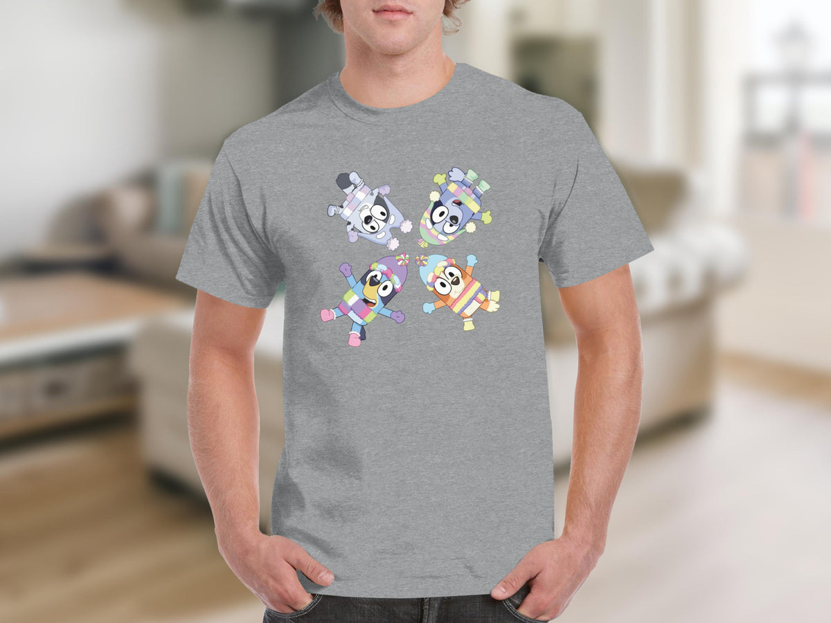 Cute Colorful Robot Characters Graphic T-shirt