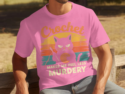 Crochet Cat Funny Quote Makes Me Feel Less Murdery Shirt