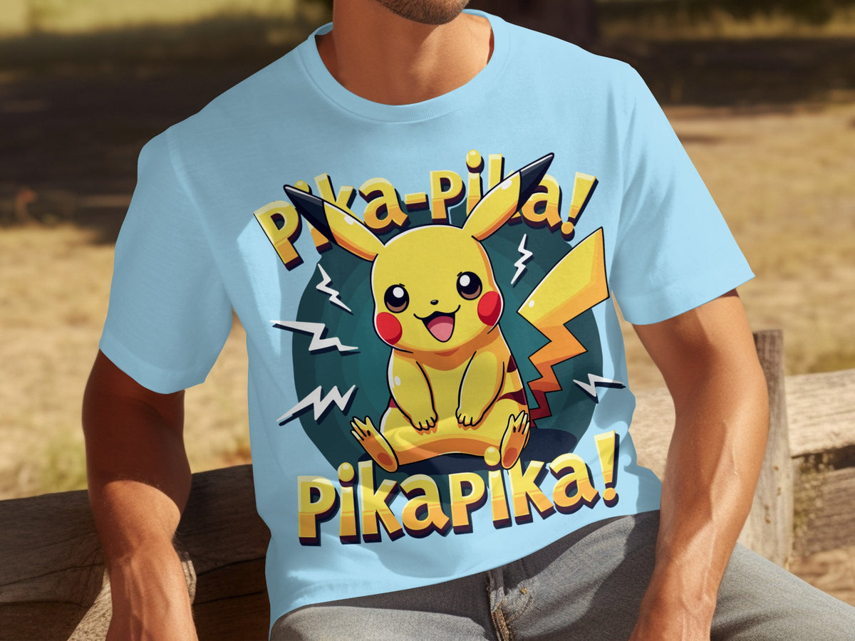Pika Pika Pikachu Graphic T-Shirt Anime Cartoon Top