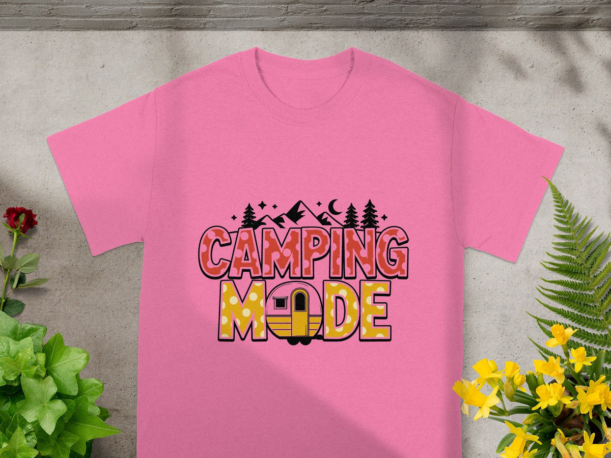 Camping Mode Graphic Tee Perfect for Outdoor Lovers