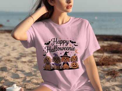Happy Halloweenie Dog Squad Graphic T-Shirt