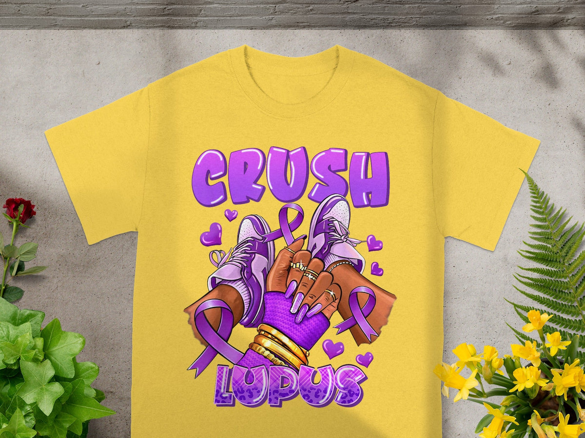 Crush Lupus Support Awareness Yellow T-Shirt