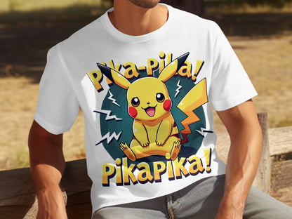 Pikachu Pika-Pika Electric Design Tshirt