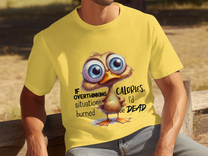 Funny Overthinking Calories Burned Graphic T-Shirt