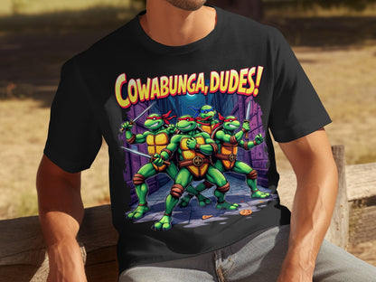 Cowabunga Dudes T-Shirt with Ninja Turtles Design