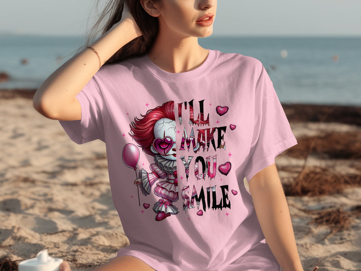 I'll Make You Smile Balloon Character Graphic T-shirt