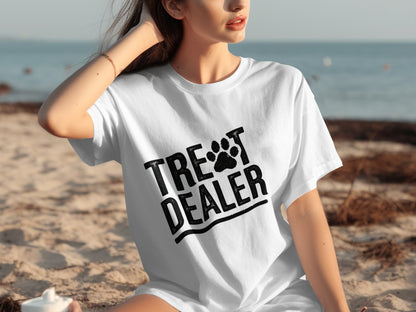 Trendy Treat Dealer Graphic Tee for Dog Lovers Shirt
