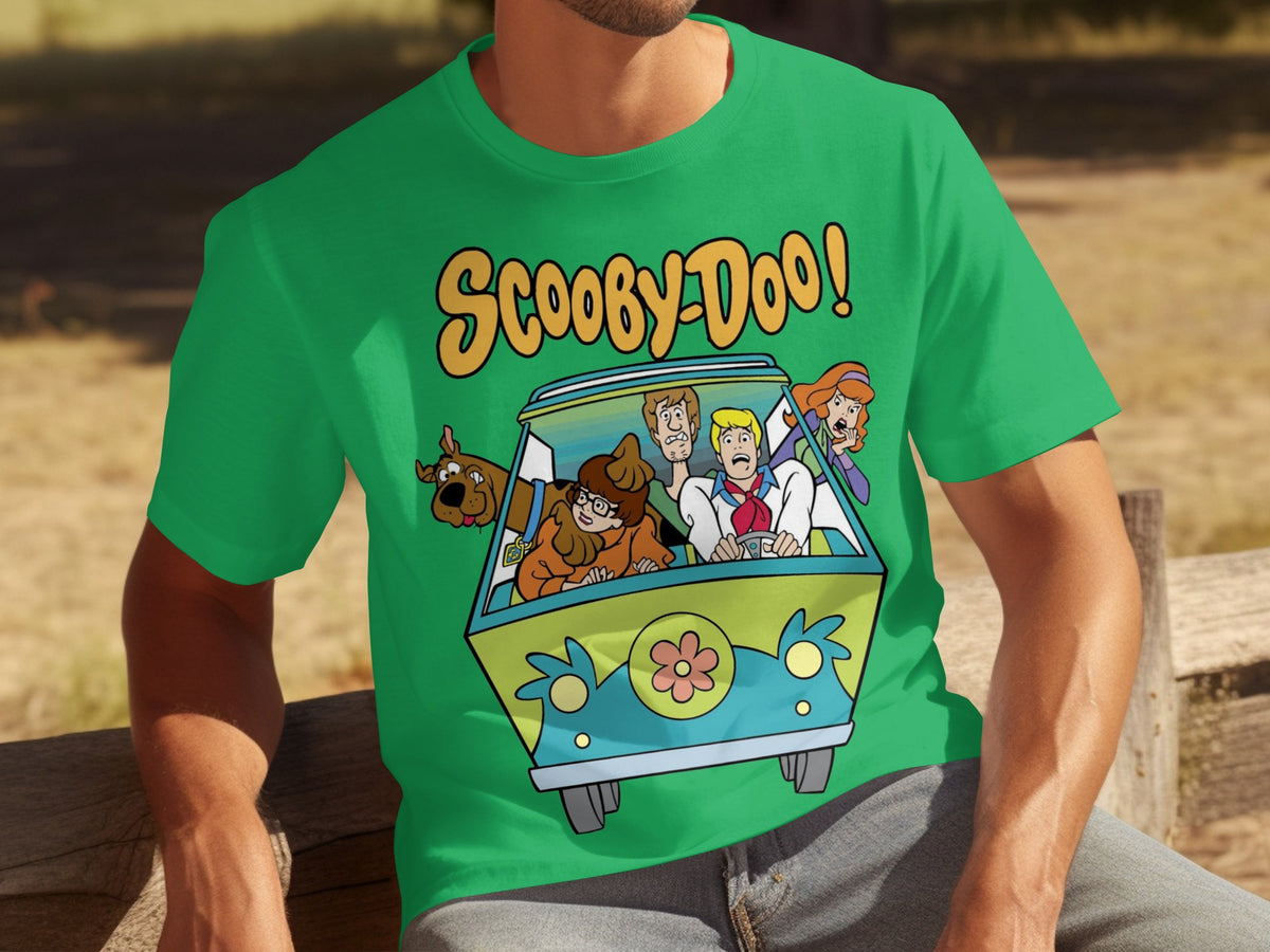Scooby-Doo Characters in Mystery Machine T-shirt