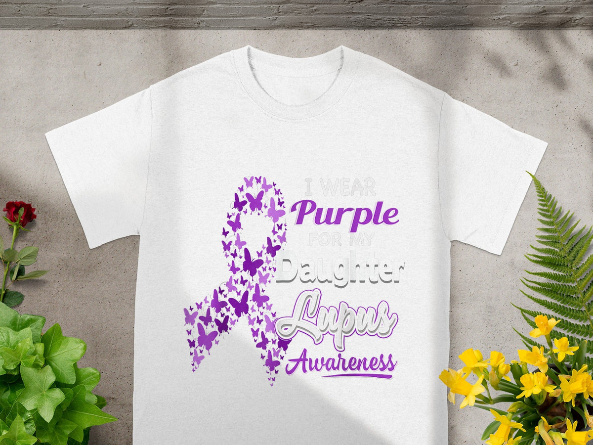 I Wear Purple For My Daughter Lupus Awareness T-Shirt