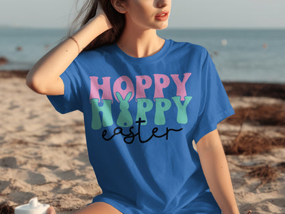 Hoppy Hoppy Easter Graphic Shirt Perfect for Holidays