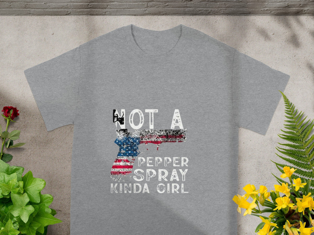 Not A Pepper Spray Kinda Girl Graphic Tee Shirt
