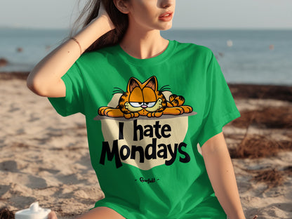 Fun I Hate Mondays Garfield Graphic T-Shirt