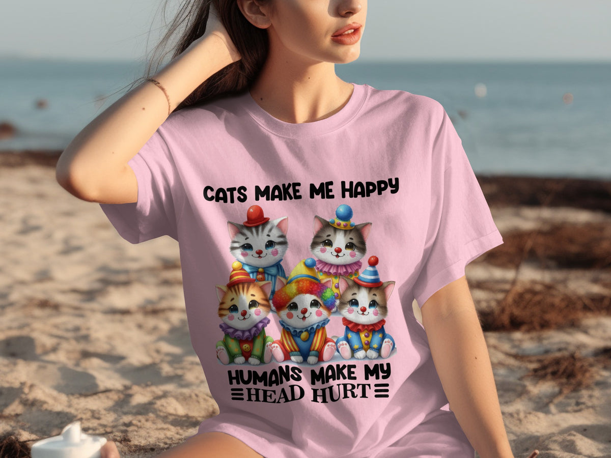 Cats Make Me Happy Humans Make My Head Hurt Shirt