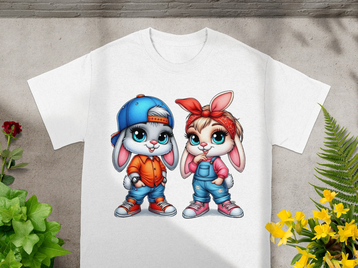 Baby Bugs and Babs Playful Street Style Bunny Duo T-Shirt