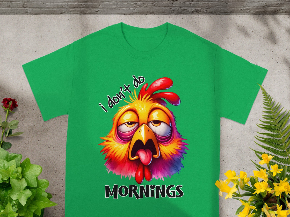 I Don't Do Mornings Funny Sleepy Chicken T-shirt