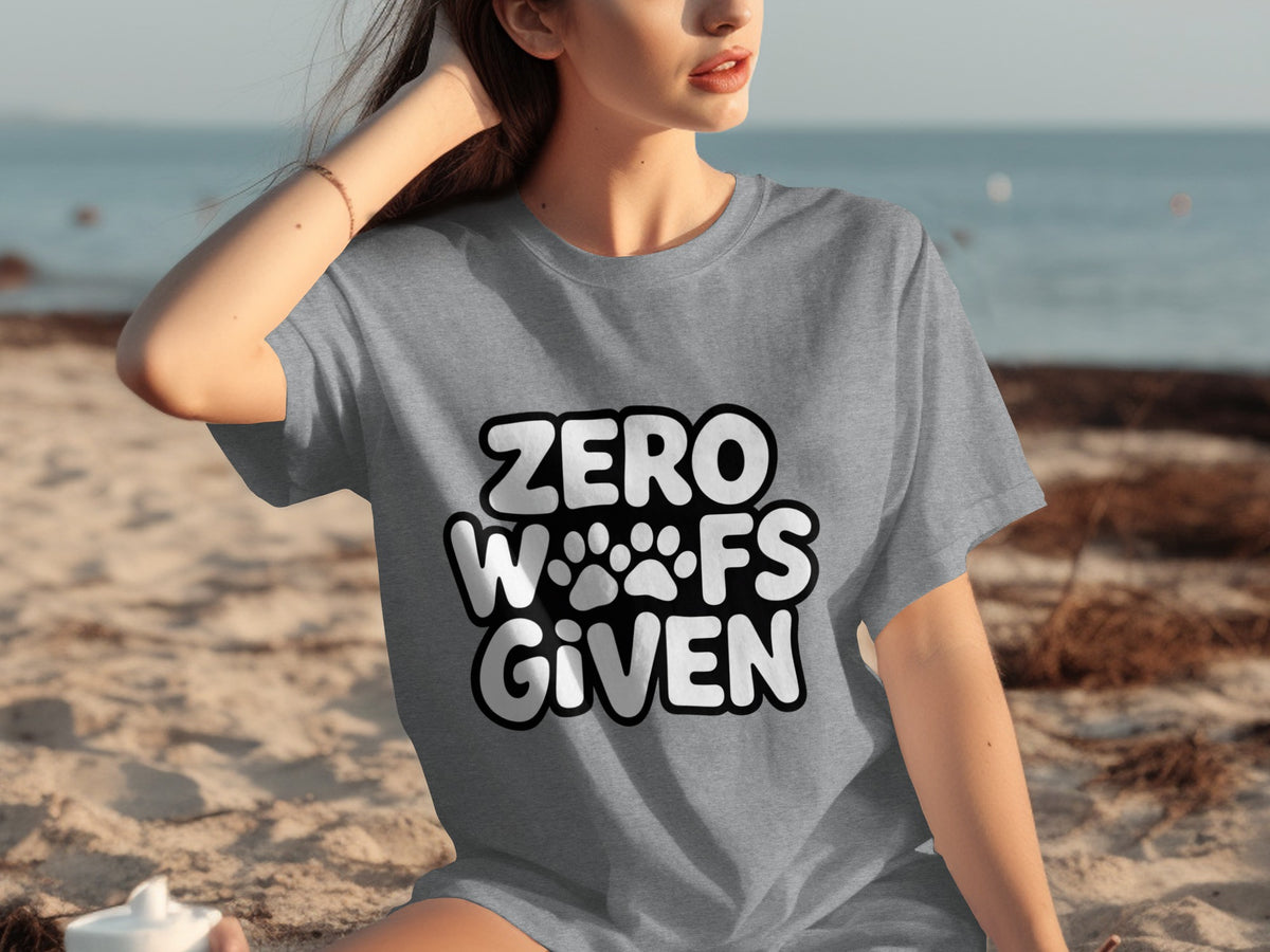 Zero Woofs Given Graphic Tee Casual Beachwear