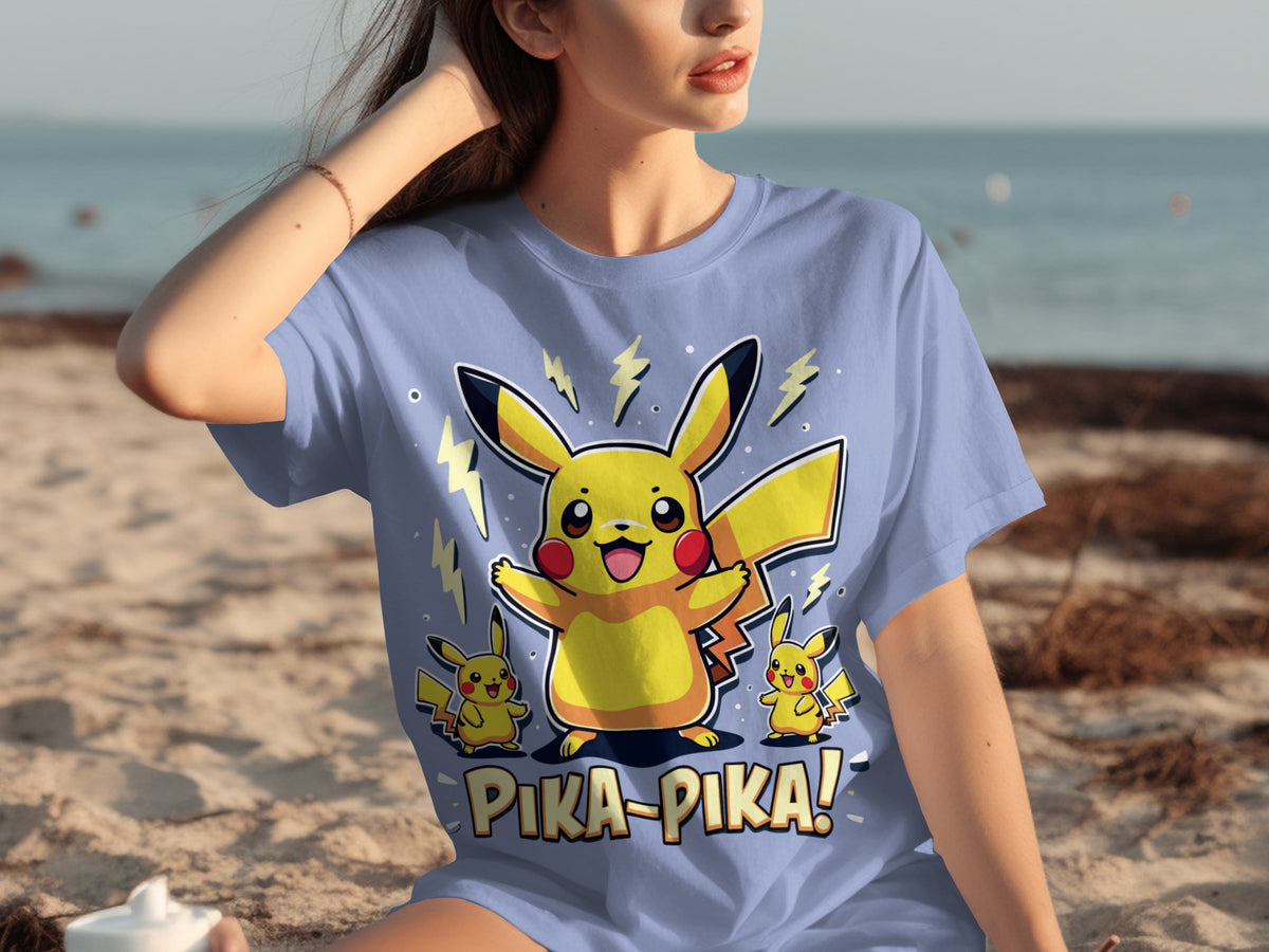 PIKA-PIKA Pikachu Graphic Tee for Casual Fans
