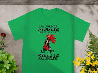 Unsupervised Possibilities Funny Rooster T-Shirt Product