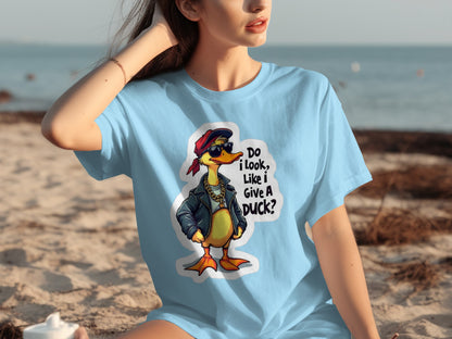 Do I Look Like I Give A Duck Graphic Tee Shirt