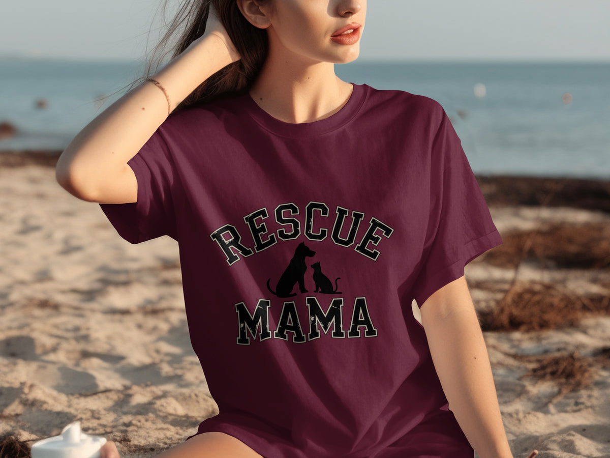 Rescue Mama Graphic Tee for Animal Lovers