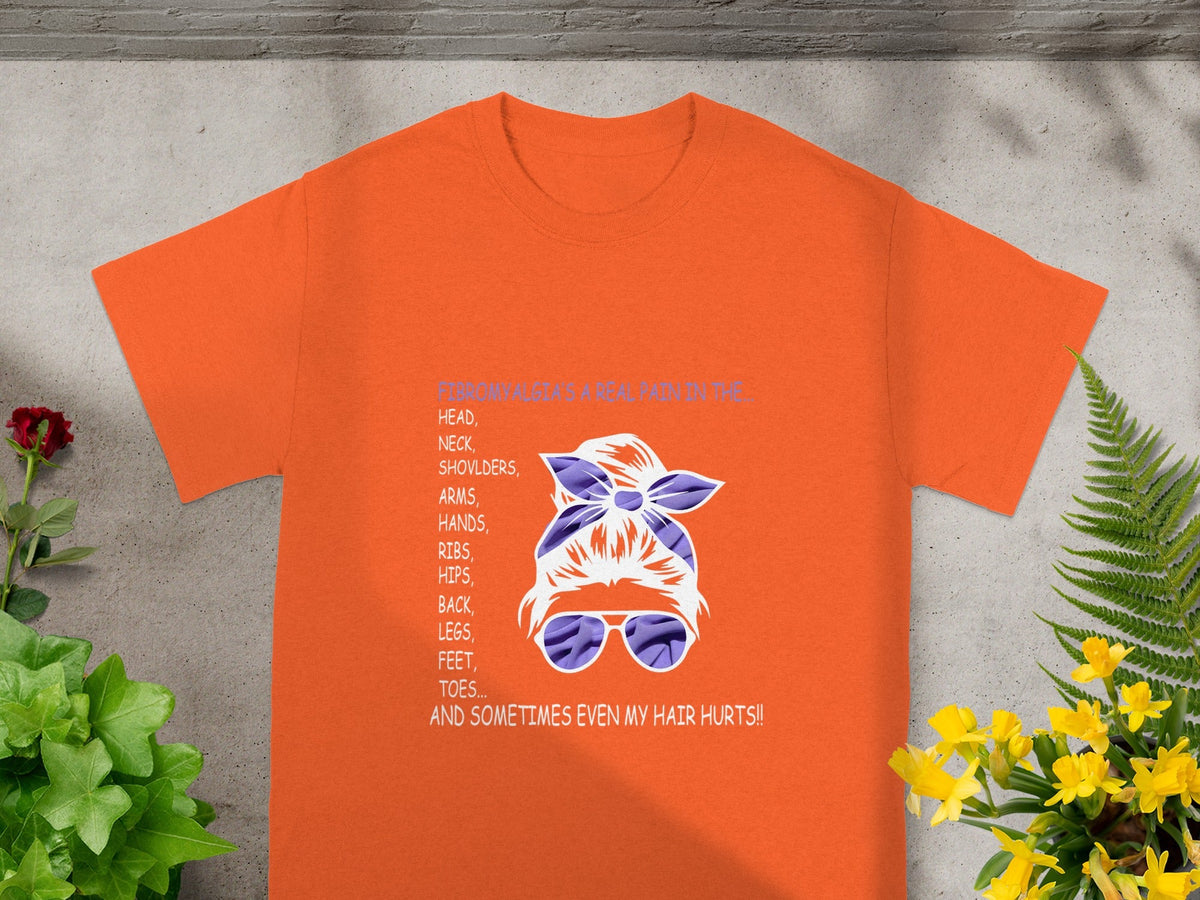 Fibromyalgia's A Real Pain In The Head Shoulders Arms T-shirt