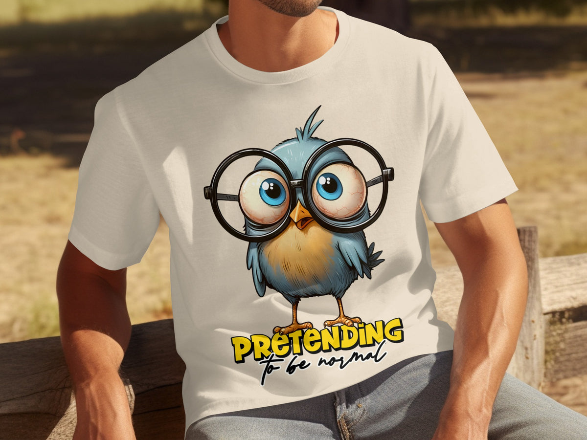 Funny Pretending To Be Normal Owl Graphic T-shirt