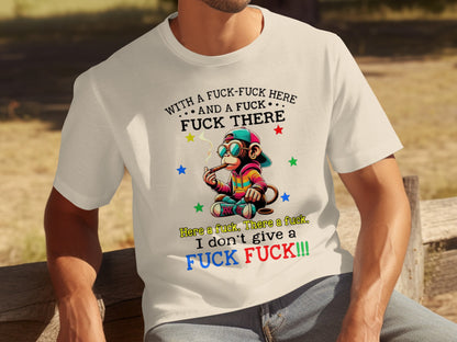 Funny Fuck Everywhere Colorful Stars Smoking Monkey Shirt